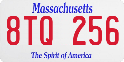 MA license plate 8TQ256