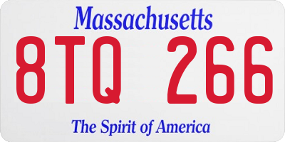 MA license plate 8TQ266