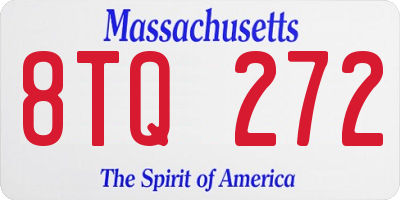 MA license plate 8TQ272