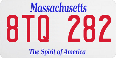 MA license plate 8TQ282