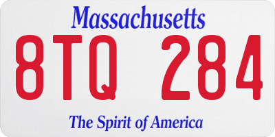 MA license plate 8TQ284