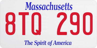 MA license plate 8TQ290