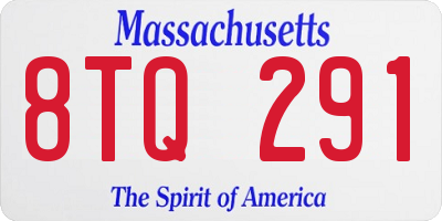 MA license plate 8TQ291
