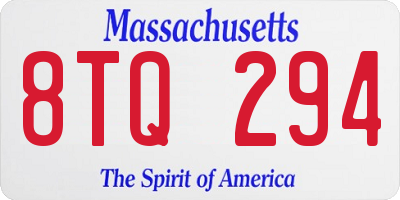 MA license plate 8TQ294