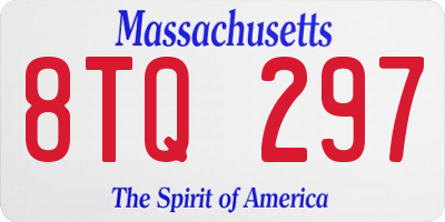 MA license plate 8TQ297