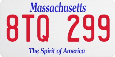 MA license plate 8TQ299