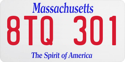 MA license plate 8TQ301