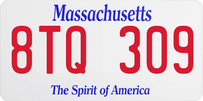 MA license plate 8TQ309