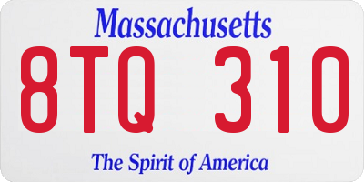 MA license plate 8TQ310