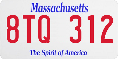 MA license plate 8TQ312