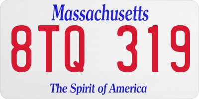 MA license plate 8TQ319