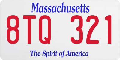 MA license plate 8TQ321