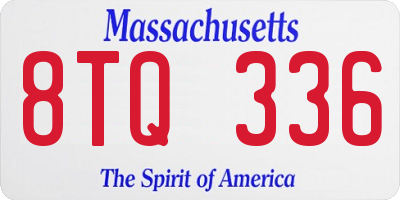 MA license plate 8TQ336