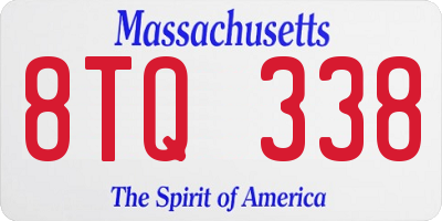 MA license plate 8TQ338