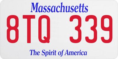 MA license plate 8TQ339