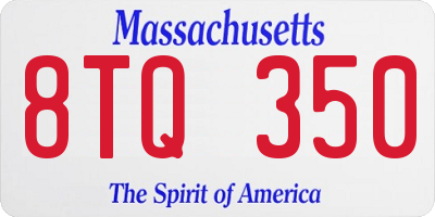MA license plate 8TQ350