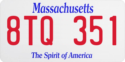 MA license plate 8TQ351