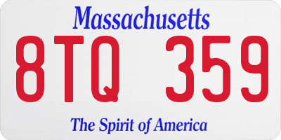 MA license plate 8TQ359