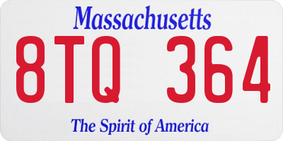 MA license plate 8TQ364