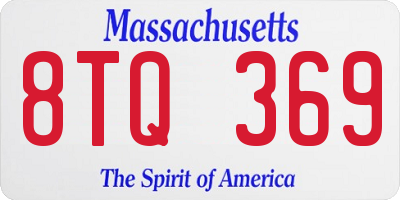 MA license plate 8TQ369