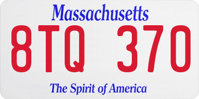 MA license plate 8TQ370