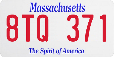 MA license plate 8TQ371