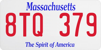 MA license plate 8TQ379