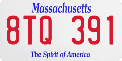 MA license plate 8TQ391
