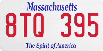 MA license plate 8TQ395