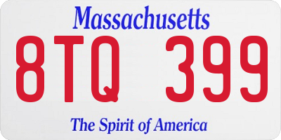 MA license plate 8TQ399