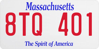 MA license plate 8TQ401