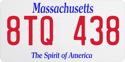 MA license plate 8TQ438