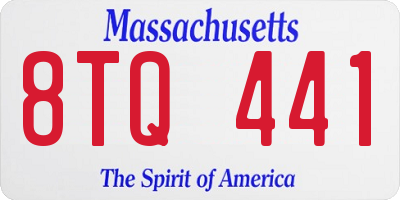 MA license plate 8TQ441