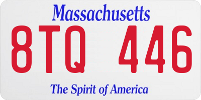 MA license plate 8TQ446
