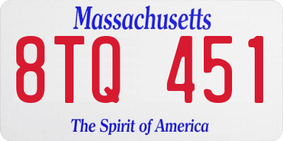 MA license plate 8TQ451