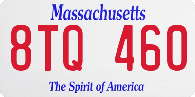 MA license plate 8TQ460