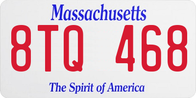 MA license plate 8TQ468