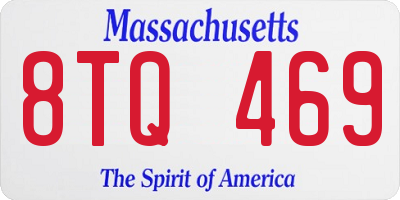 MA license plate 8TQ469