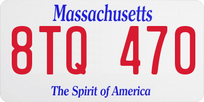 MA license plate 8TQ470