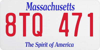 MA license plate 8TQ471