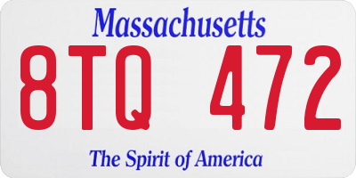 MA license plate 8TQ472