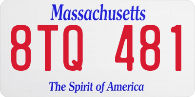MA license plate 8TQ481