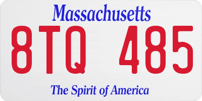 MA license plate 8TQ485