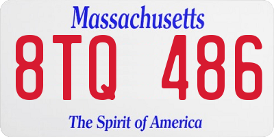 MA license plate 8TQ486