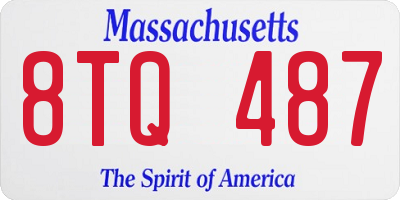 MA license plate 8TQ487