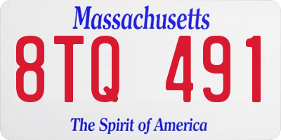 MA license plate 8TQ491