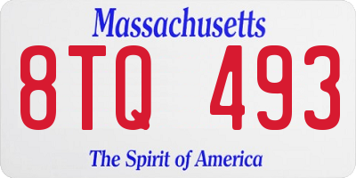 MA license plate 8TQ493