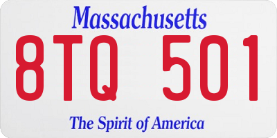 MA license plate 8TQ501