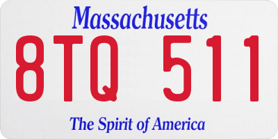 MA license plate 8TQ511