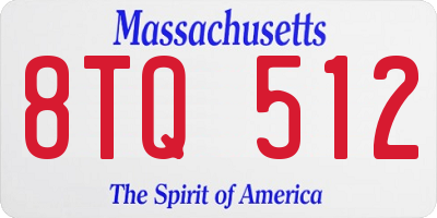 MA license plate 8TQ512